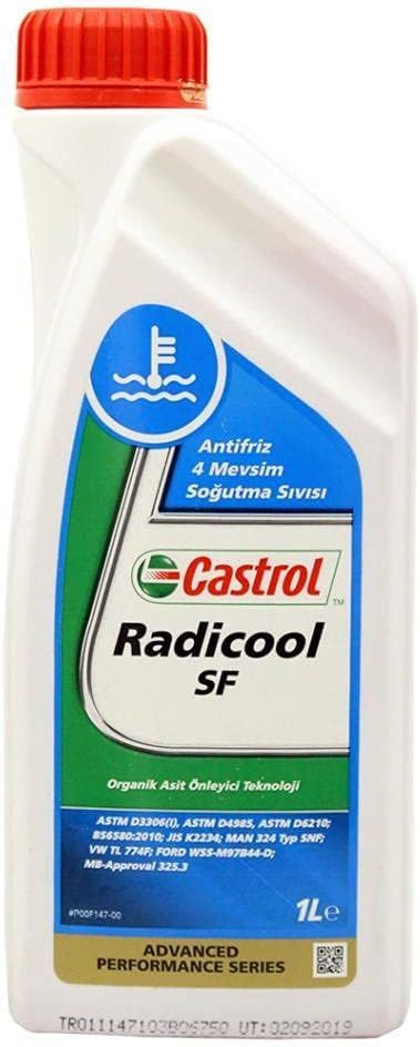 CASTROL RADİCOOL SF MAVİ ANTİFRİZ 1 LT 4 MEVSİM SOĞUTMA SIVISI